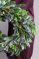 Heather 2, duży bogaty wianek z wrzosem