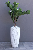 kwiat doniczkowy w wysokiej donicy, Marmur Magnolia, wys.140cm 