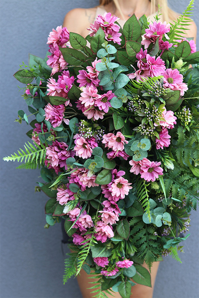  Juderia Fiolet, komplet dekoracji nagrobnych, wiązanka + bukiet