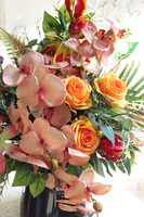 Orchida, bukiet nagrobny we wkładzie, dł.62cm