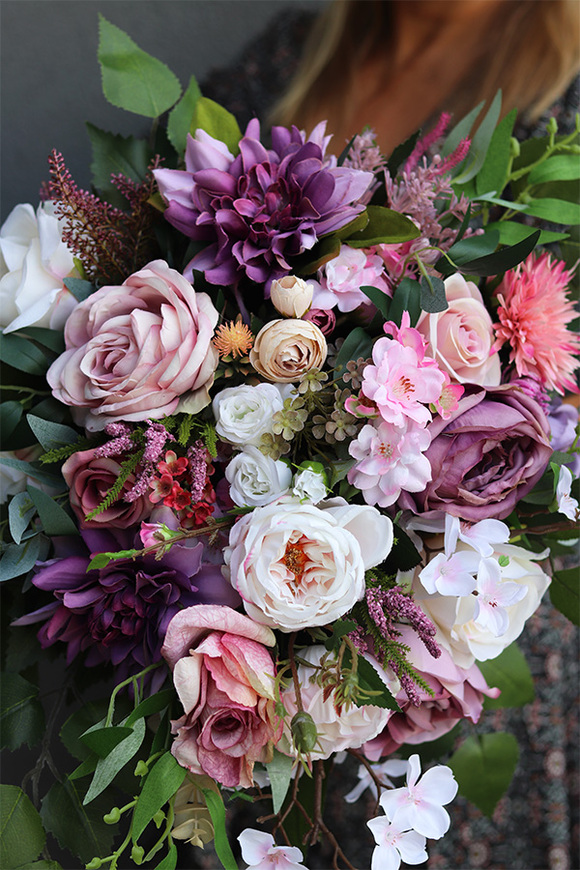 Pamięć, bukiet nagrobny we wkładzie, wym.58cm