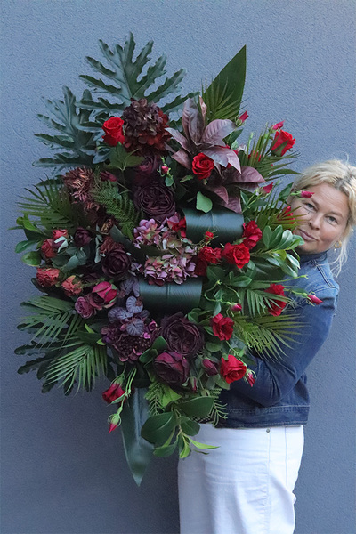 Różany Raj, komplet dekoracji nagrobnych