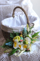 Justyna, dekoracja do koszyczka z chabrami