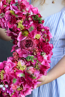 Fuksja Letta, bogaty wianek dekoracyjny