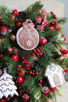 Gingerbreads, świąteczny wianek na drzwi