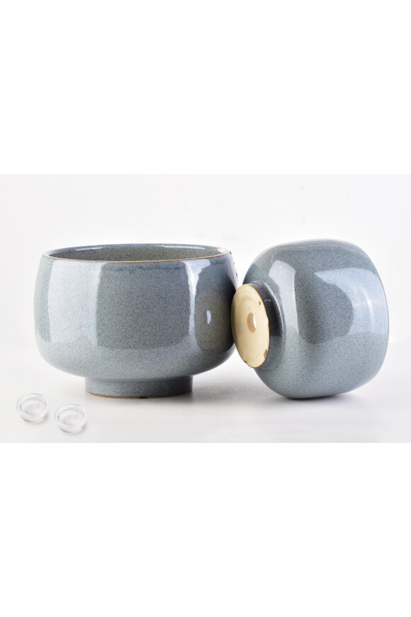 Etna Blue, ceramiczna osłonka doniczka