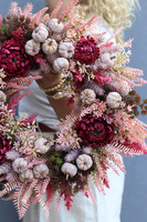 Bordotte, jesienny wianek na drzwi, śr.45cm