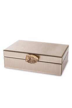 Agat Sepia A, szklane puzderko szkatułka, wym.8x24x18.5cm