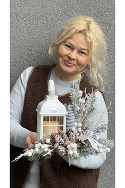 Kolumbarium Winter, lampion nagrobny LED, wys.33cm