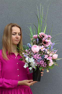 Flowerito 2, bukiet z polnych kwiatów, dł.90cm