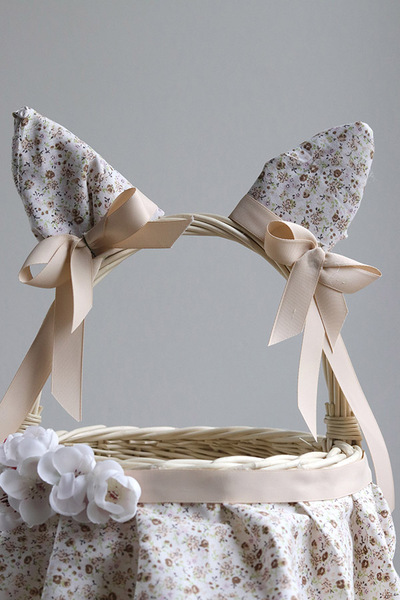 Baletnica Beige, dekorowany koszyczek wielkanocny