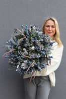 Borówkowa Zima, zimowy wianek z owocami