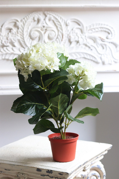 doniczkowa hortensja Kremowa, wysokiej jakości sztuczne kwiaty
