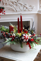 Alice in Wonderland, świąteczny stroik ze świecami