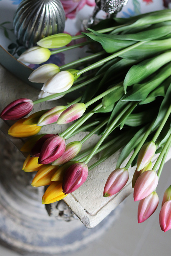 bukiet tulipanów silikonowych Aprill Yellow