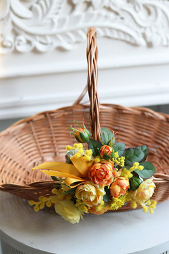 OD RĘKI Yellowena, koszyczek wielkanocny, wys.26cm