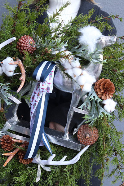 bożonarodzeniowy wianek W Modrzewiach, śr.72cm