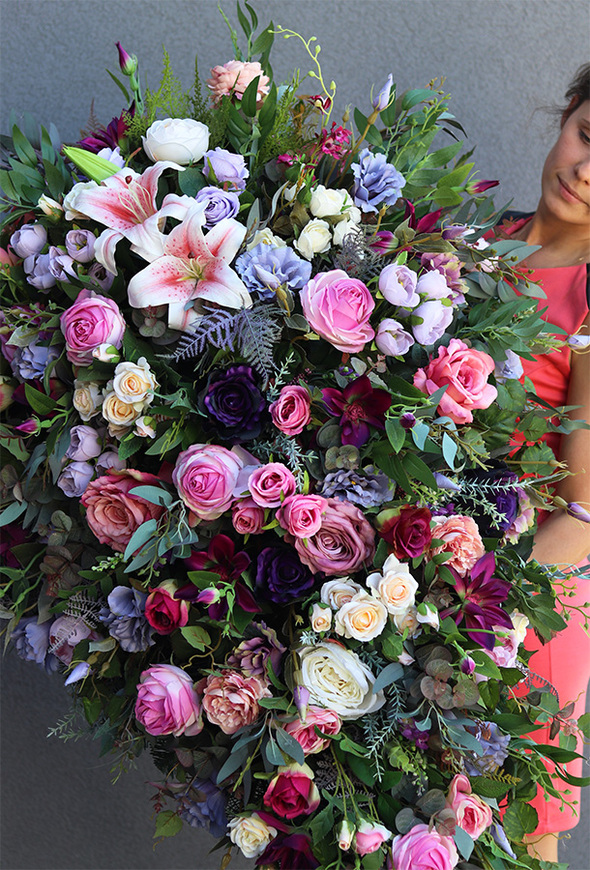 dekoracja nagrobna / wiązanka, Helojza, wym.150cm