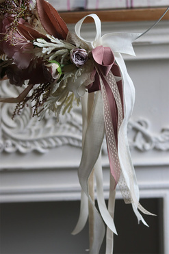 Subtelle Legina, wianek boho na obręczy, rozp.54cm