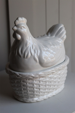 OD RĘKI Happy, kura chlebak pojemnik na pieczywo, wym.25x21.5x14.5cm