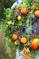 Mango Citrus, wianek na drzwi z owocami