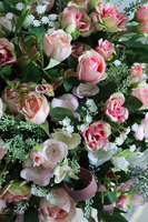 bogaty flowerbox z różami, Różana Kraina 2, wys.40cm 