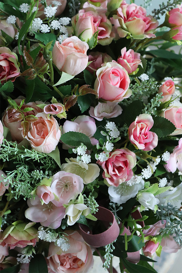 bogaty flowerbox z różami, Różana Kraina 2, wys.40cm 