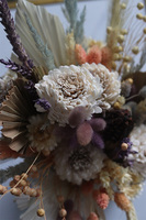 Orfitta Beige, welurowy flowerbox boho z suszem