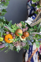 Poranna Refina, jesienny wianek z dyniami