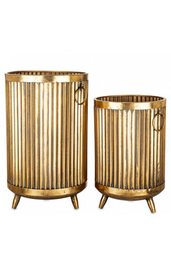 Newbury B, złota metalowa osłonka, kpl.2szt, wys.55/44.5cm