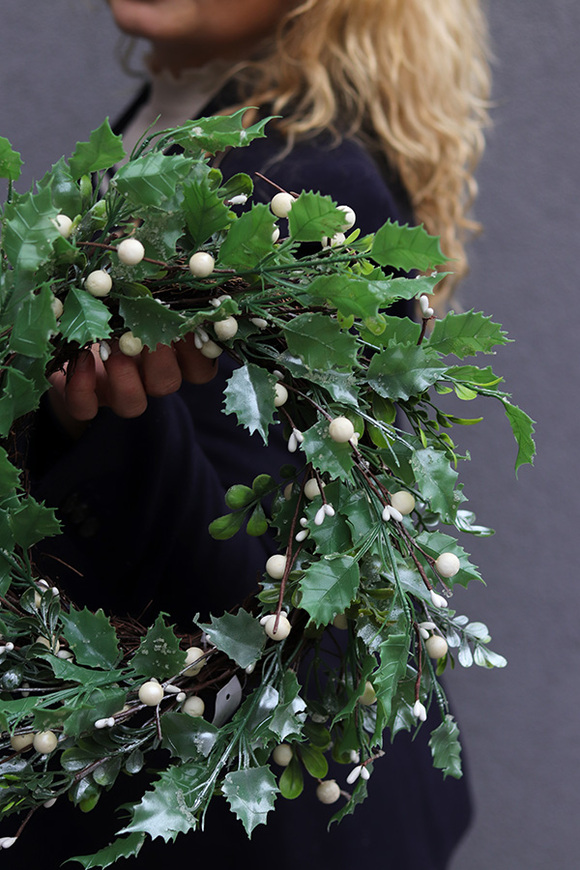 Pod Jemiołą, świąteczny wianek dekoracyjny