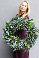 Heather 2, duży bogaty wianek z wrzosem