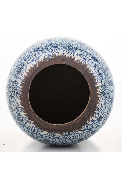 Blue Night ceramiczny wazon ze wzorem