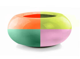 Belezza, donica fiberglass w kolorze RAL, wym.25x47cm