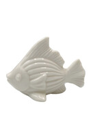 figurka ceramiczna marynistyczna Ryba A, biała, wym.6.5x3.5x4.5cm