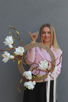 Artism Magnolia, wiosenny wianek z kwiatami