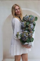 Summer Balcony Blue, niebieskie hortensje w skrzynce balkonowej