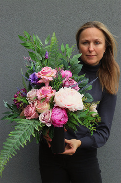 Kleo Pink, bukiet nagrobny, dł.46cm 