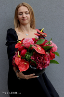 Flamos, kompozycja nagrobna w naczyniu