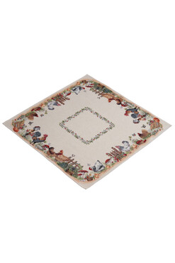 Wsi Wesoła, obrus gobelinowy serweta, 98x98cm