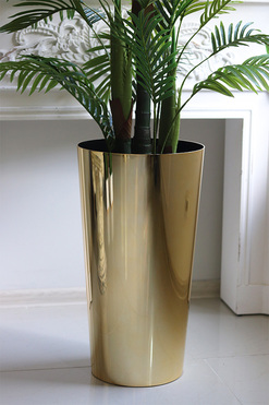 Areca Golderia, wysokiej jakości sztuczna palma w złotej donicy, wys.169cm 