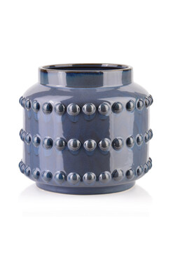 Migiliore A, ceramiczny wazon, niebieski, wys.21.5cm 