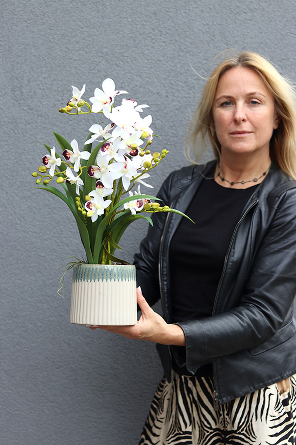 Munelio, elegancki sztuczny storczyk, wym.48cm