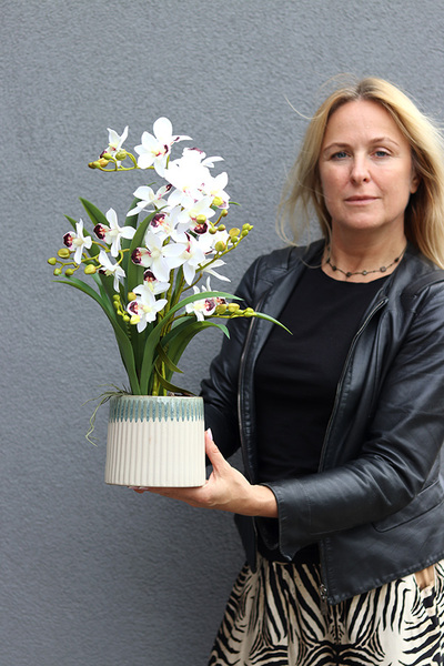 Munelio, elegancki sztuczny storczyk, wym.48cm