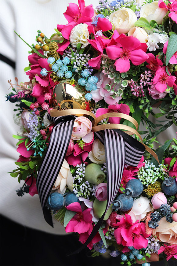 Fuksjove Love, wielkanocny wianek na drzwi