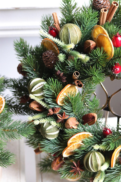 Naturalne Klimaty, świąteczny wianek na drzwi