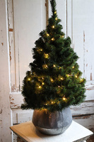 Konika Simple, choinka sztuczna w srebrnej donicy