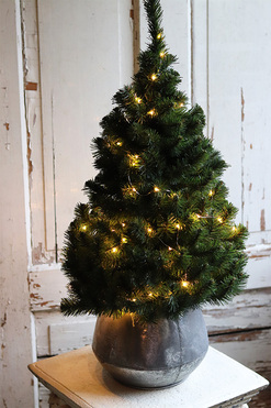 Konika Simple, choinka sztuczna w srebrnej donicy, wys.74cm