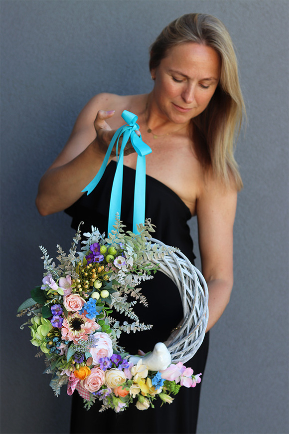 asymetryczny wianek z ptaszkiem, Jordania, śr.37cm