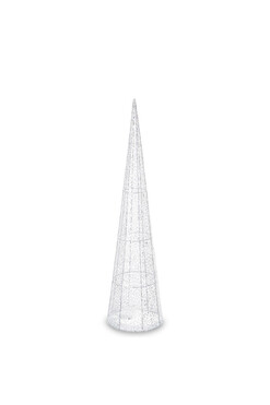 Simple Glamm, figurka choinka LED, srebrna D, wym.100x24cm